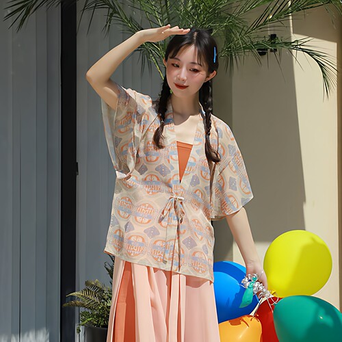 谜阿凰唐复原国风上衣夏季
