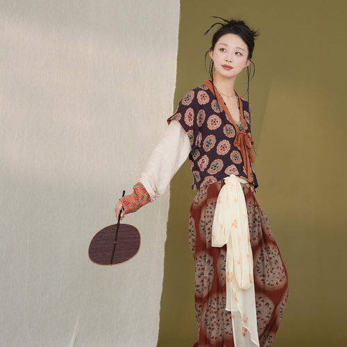 谜阿凰摩诃吴女背子唐制汉服女款