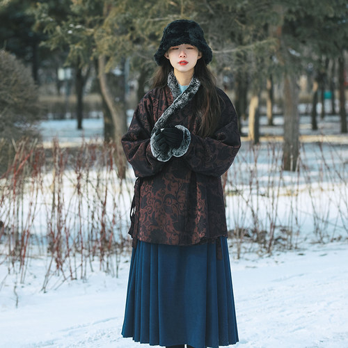 棉袄汉服谜阿凰明制冬季保暖