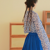 女装 谜阿凰小兰花唐制圆领衫 八破雪纺纱秋季 国风汉服原创中国风