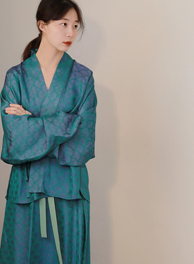 青玉案宋制飞机袖直领对襟短衫上衣八破裙显瘦日常春夏汉服原创