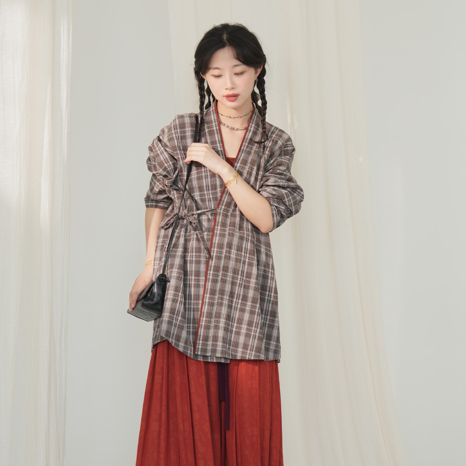 谜阿凰格叙飞机袖宋制大放量汉服图片