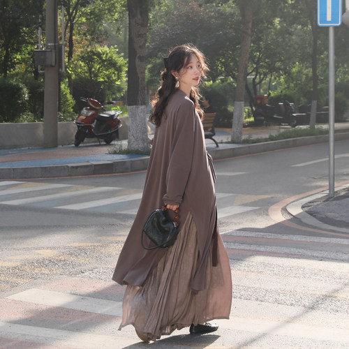 谜阿凰青纨褙子宋制汉服外搭上衣