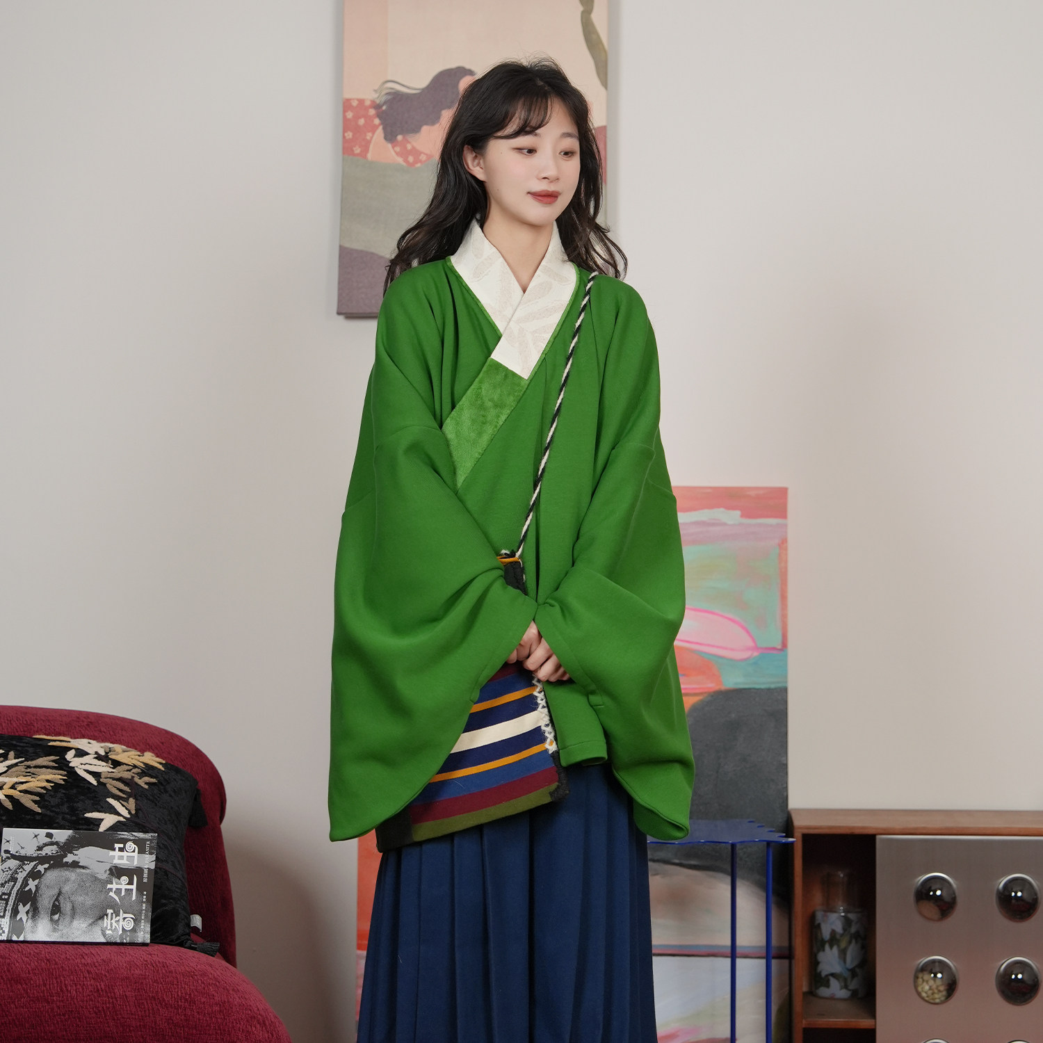 谜阿凰【深蓝马面裙】明制复原汉服上衣冬季厚热岩绒改良半身裙女,女装/女士精品,汉服半身裙,淘宝优惠券,粉丝福利购,淘宝优惠卷