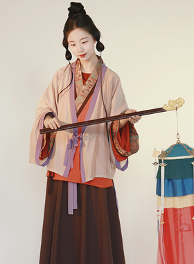 谜阿凰初凰晋制单襦上衣八破裙显瘦褶裙原创汉服元素国风日常改良