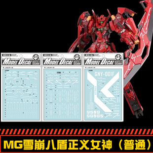 (中环19384) MG1/100 GN.001 TYPE F雪崩八盾正义女神模型 水贴纸