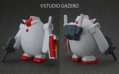 C3蛋机系列 3号机 78-2 SD Q版 GK树脂 拼装白模 现货(送木底坐)