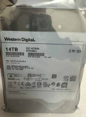 西数14T硬盘WUH721414ALE6L4监控硬盘14TB HC530机械硬盘NAS企业