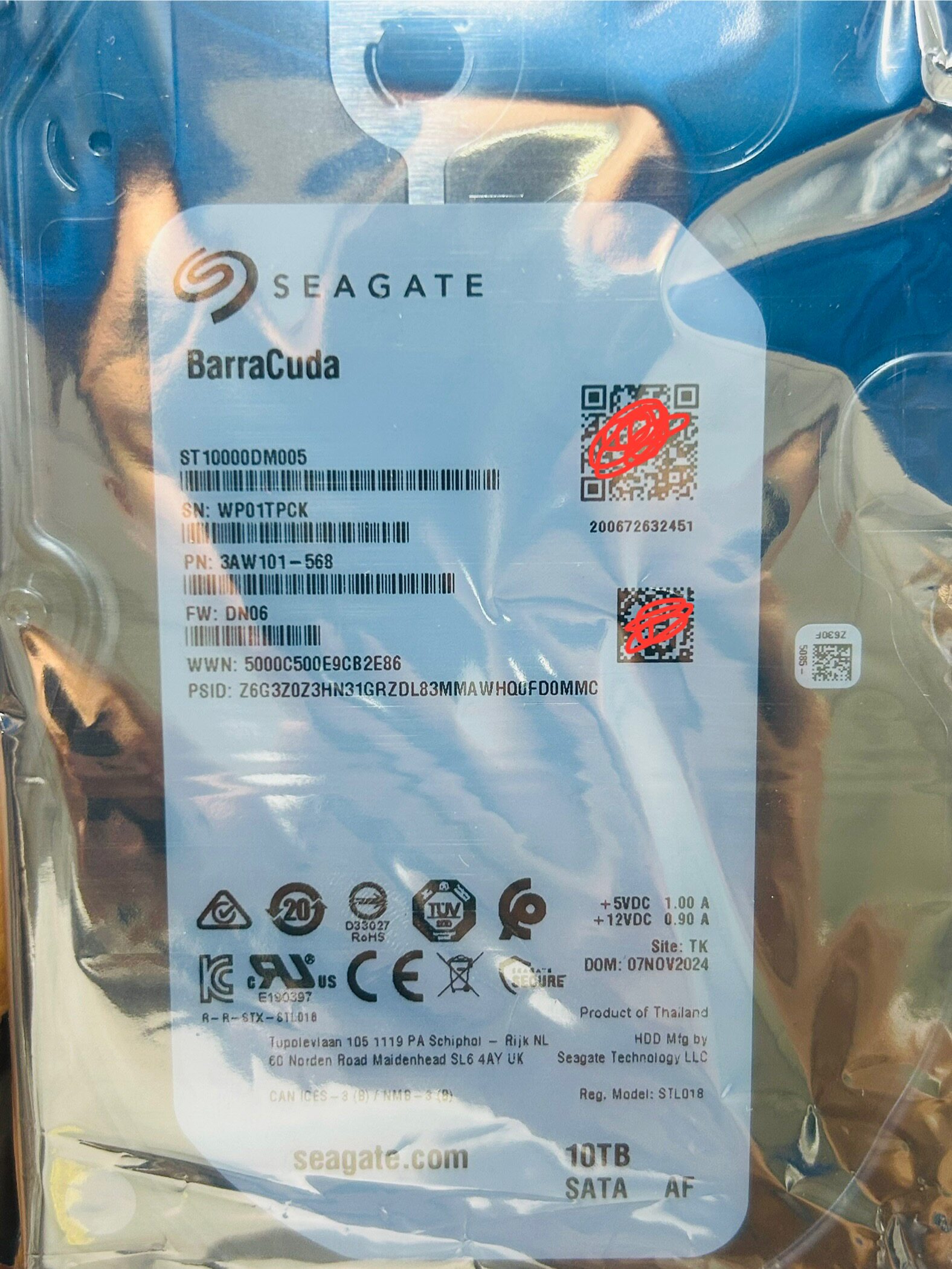希捷10T硬盘ST10000DM005全新10TB监控盘企业级机械硬盘7200专3.5图片