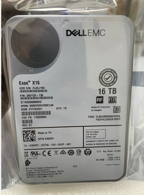 戴尔16T硬盘039XRY SATA EXOS X16企业盘DELL 16T ST16000NM005G