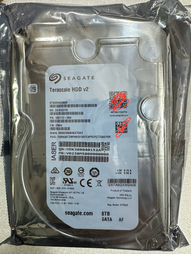 希捷8T硬盘SATA 7200转 8TB 监控硬盘ST8000NC002 机械硬盘录像盘