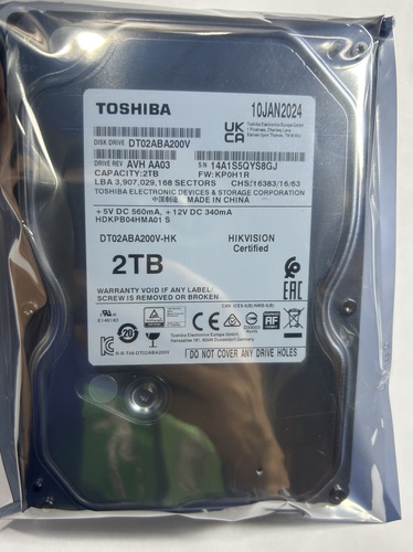 海康2T硬盘东芝3TDT02ABA200V