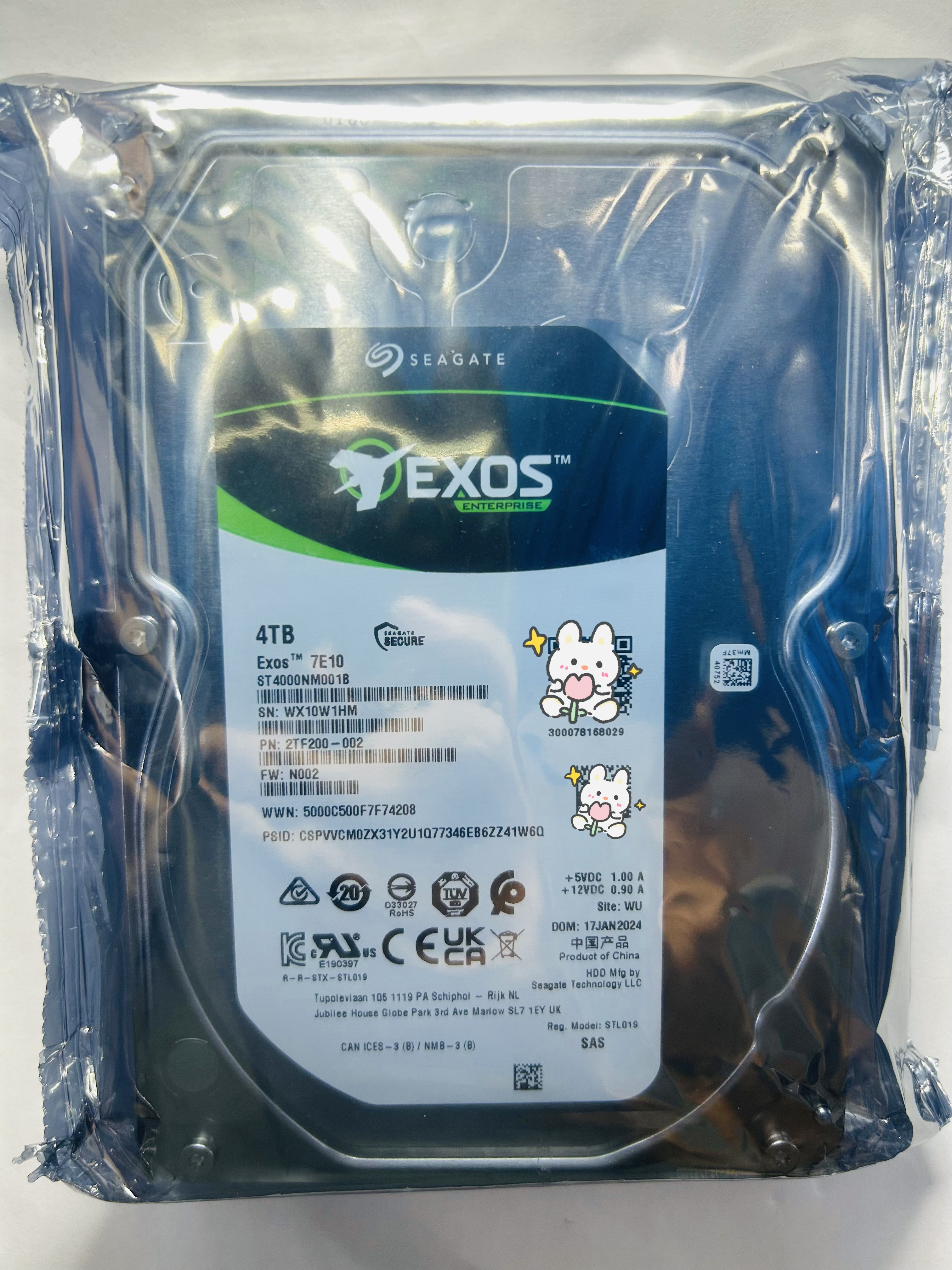 希捷4T SAS硬盘ST4000NM001B全新银河4TB服务器硬盘国行EXOS 7E10