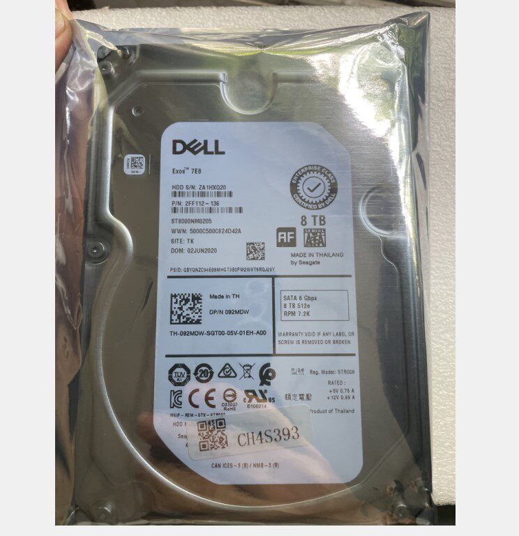 戴尔8T硬盘092MDW希捷ST8000NM0205 DELL 