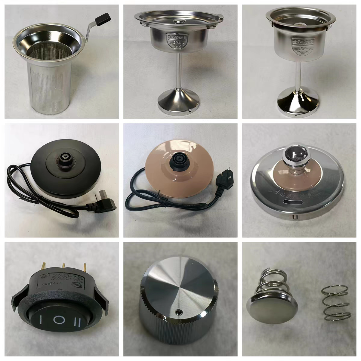 欧美特西麦煮茶器配件不锈过滤网壶底座身壶盖弹簧帽开关煮茶壶配图片