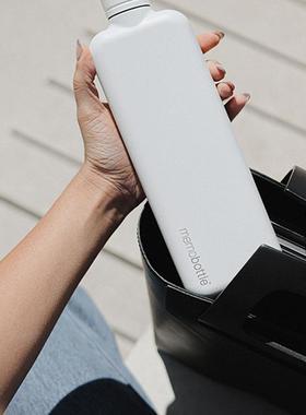 memobottle 不锈钢金属水壶扁平便携运动健身旅行水杯随手杯礼品