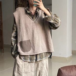 肖肖分享 v领小肚纱毛衣马甲307 秋冬新品