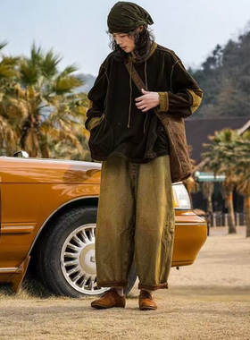 疯子张 新疆长绒棉撞色针织衫08412