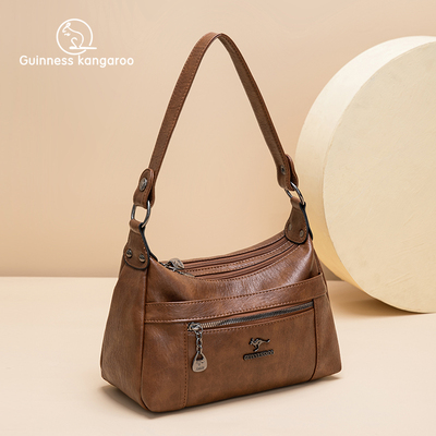 真皮小包包女士单肩包2025夏新款软牛皮中年小方包简约妈妈斜挎包