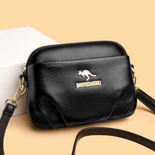 真皮女式小包包2026新款手拿单肩斜挎包高级感拉链手机女款手抓包