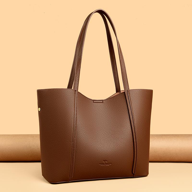 大牌软牛皮妈妈包单肩腋下包百搭