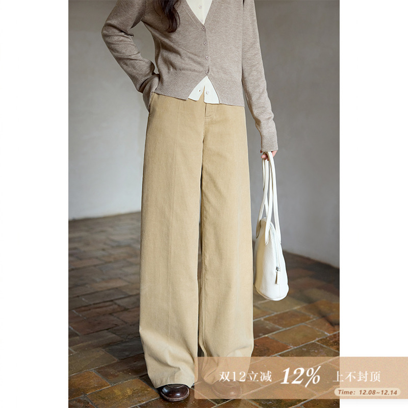 夕蒙2025新款秋冬时尚气质裤子小个子流行高级感洋气卡其色休闲裤