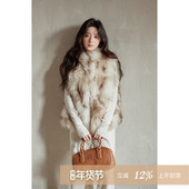 夕蒙2025新款 冬季 韩系巨好看绝美设计感独特流行小众毛绒马甲外套