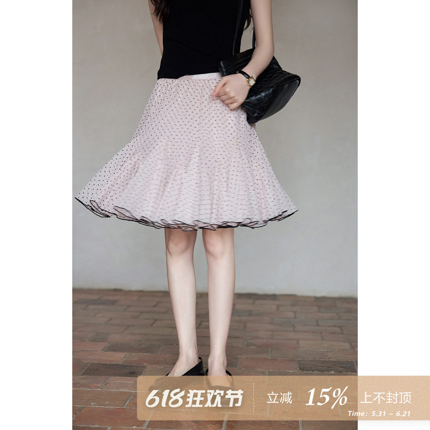 夕蒙2026新款夏季韩系漂亮好看裙子芭蕾风中长款粉色雪纺半身裙女