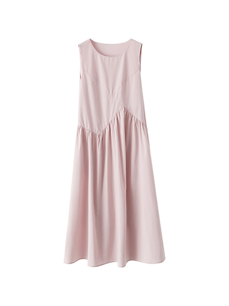 Light pink sleeveless dress on a white background