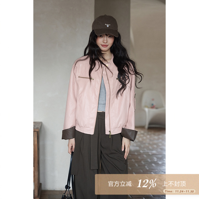 设计感小众小个子皮衣