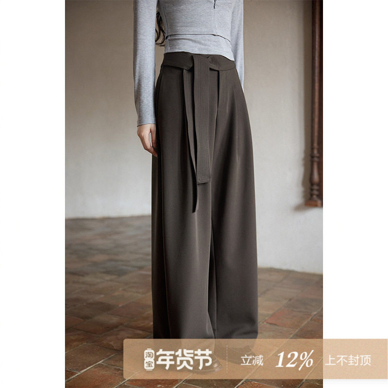 夕蒙2026新款春韩系气质裤子小个子流行慵懒松弛感小众阔腿休闲裤,女装/女士精品,休闲裤,淘宝优惠券,粉丝福利购,淘宝优惠卷