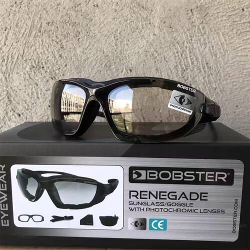 美国Bobster哈雷摩托车变色防风镜 日夜通用遮阳护目镜太阳镜防雾