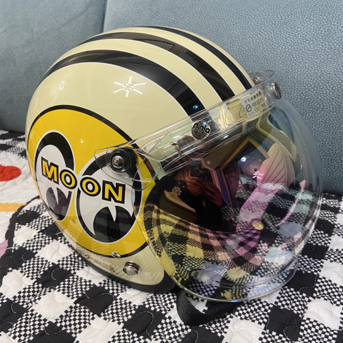 复古Biltwell哈雷摩托车头盔防风