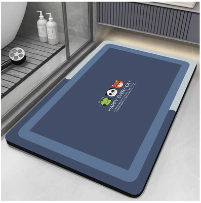 浴室硅藻泥地垫卫生间门口吸水家用防滑脚垫子厕所洗手间卫浴地毯