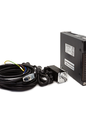 一川40ST交流伺服电机套装 100W 3000转伺服马达含驱动器线缆整套