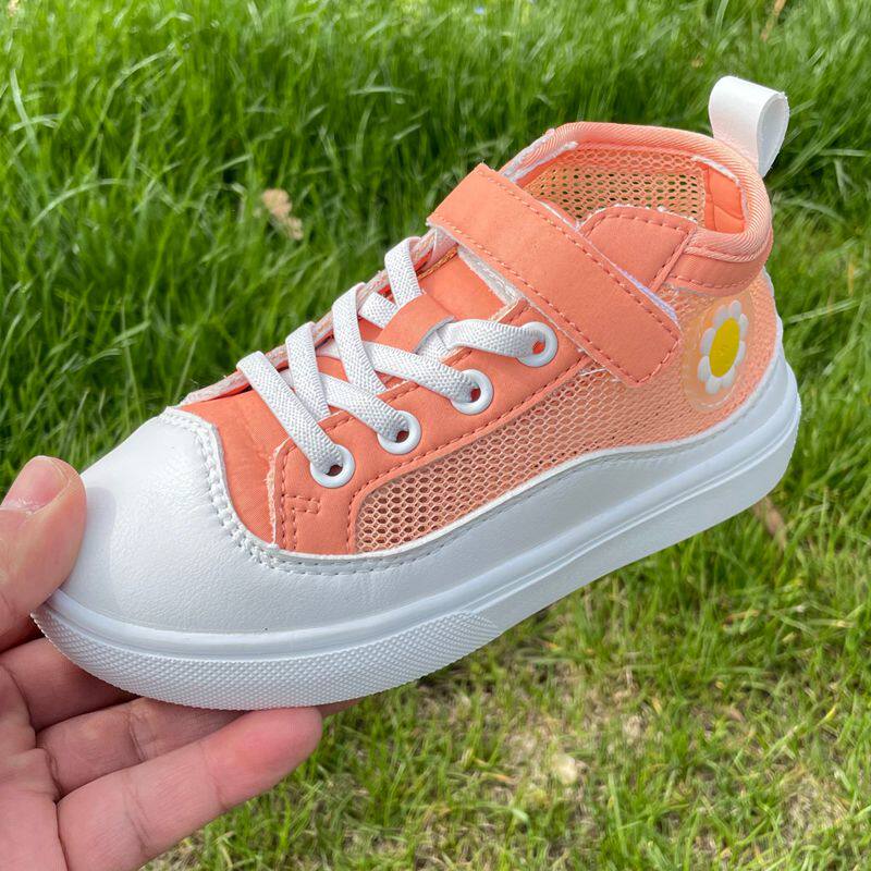 斯乃纳童鞋春秋夏新款sc1220482h女童中性镂空透气小雏菊运动板鞋