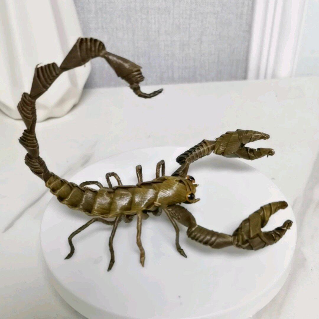 草编工艺品棕编蝎子工艺非遗手工特色创意蜘蛛家居桌面摆件礼品