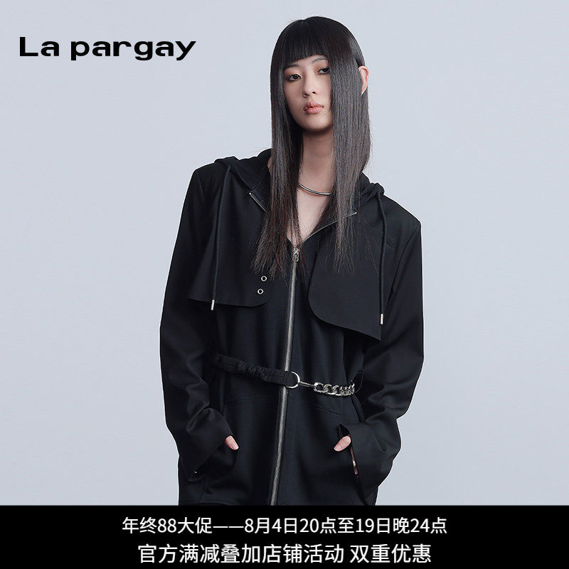 纳帕佳极简连帽拉链显瘦短外套女