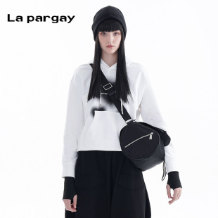 pargay纳帕佳2026上新连帽卫衣女白色套头休闲宽松设计感小众