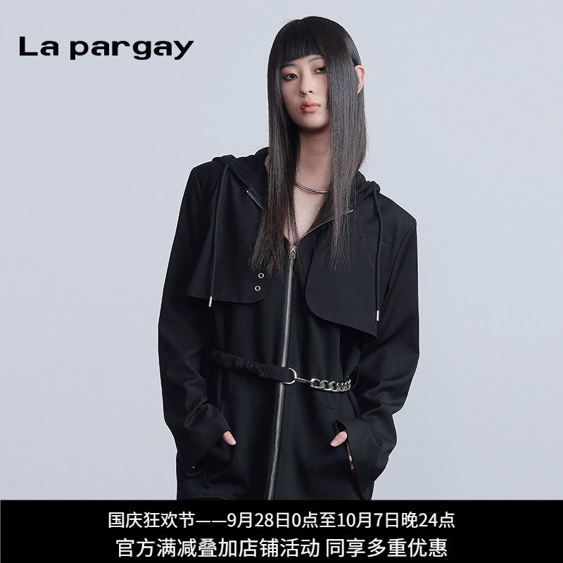 纳帕佳极简连帽拉链显瘦短外套女
