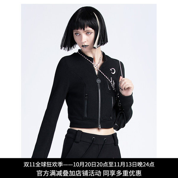 休闲短款显瘦个性拼接上新百搭