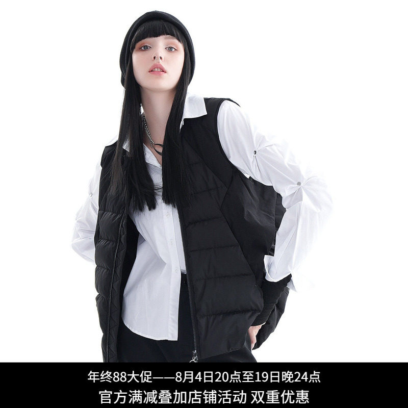 纳帕佳排骨羽绒马甲女显瘦保暖