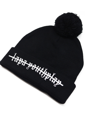 纳帕佳La paY－P帽子毛线帽冬季新款女式均码保暖百搭黑色休闲