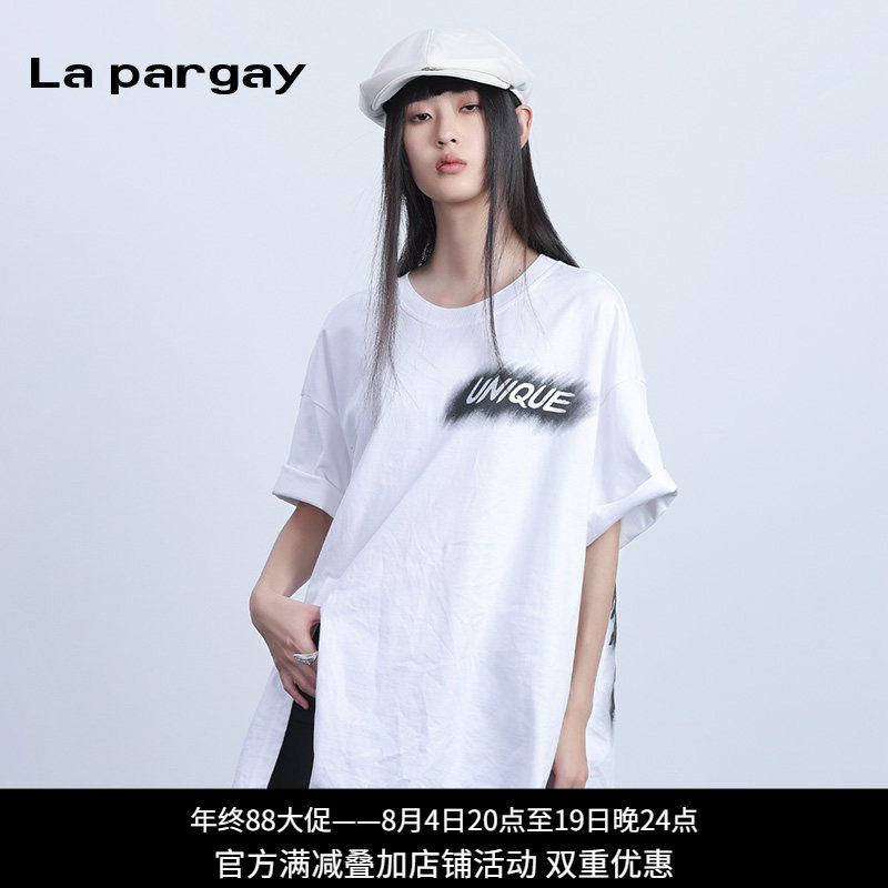 纳帕佳字母印花宽松显瘦T恤女