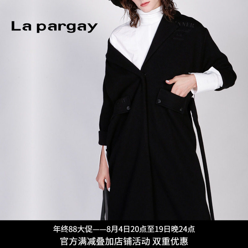 黑色长袖针织外套Lapargay