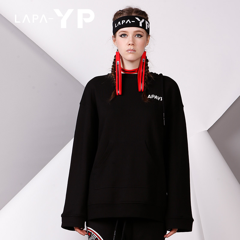 萌宠图案印花街头套头衫纳帕佳