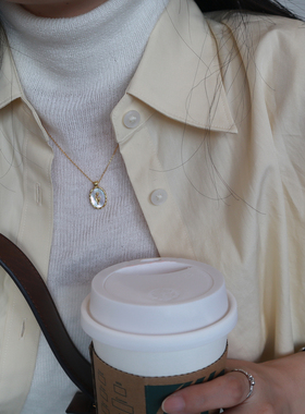 韩版玫瑰花贝壳项链颈链银饰锁骨链