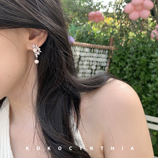 摇光露珠～硅胶蚊香盘耳夹无耳洞无洞隐形女高级感气质夏轻奢微镶