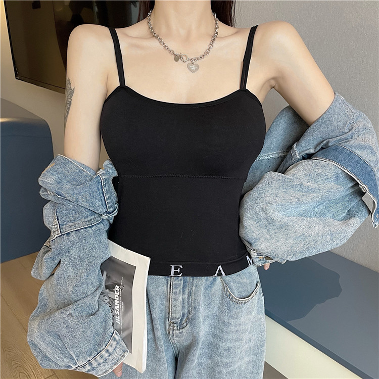 Real price back suspender vest with double shoulders and chest pad for women