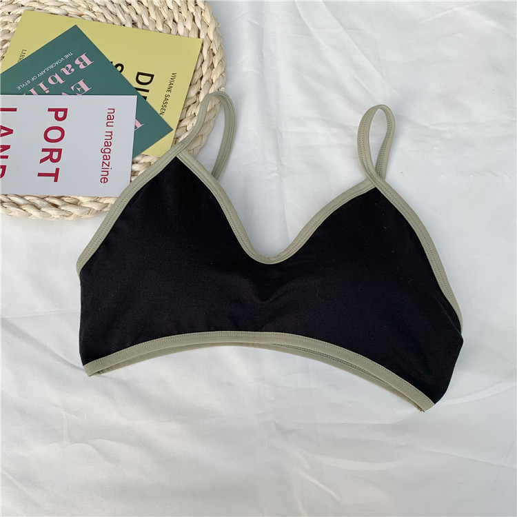 Real shot real price Korean version sling wrapped bra bra simple versatile no steel ring sports underwear